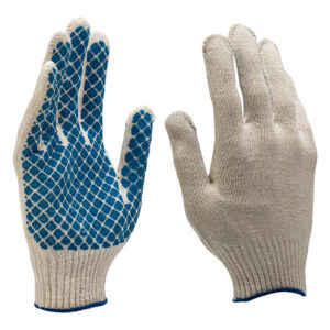 Перчатки х/б, ПВХ покрытие, "Шахматный облив", 10 класс