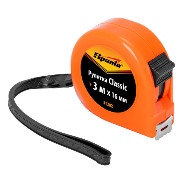 Рулетка Classic,3 м х 16 мм,пластиковый корпус Sparta — изображение 1
