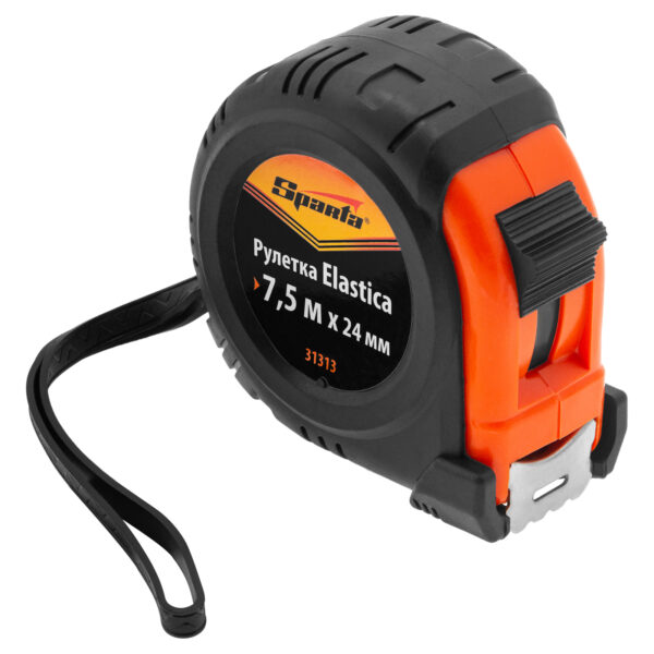 Рулетка Elastica,7,5 м х 24 мм,обрезиненный корпус Sparta — изображение 1