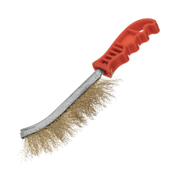 Щетка металлическая латунированная, пластиковая ручка Matrix — изображение 1