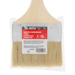 Кисть плоская "Стандарт" 4" (100 мм) натуральная щетина, деревянная ручка MTX — изображение 4