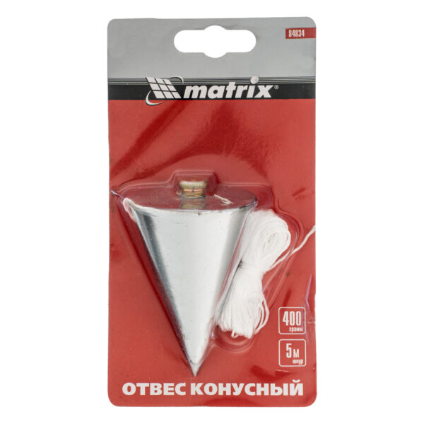 Отвес конусный, 400 г, шнур 5 м Matrix — изображение 5