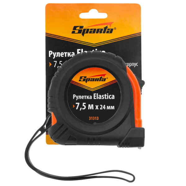 Рулетка Elastica,7,5 м х 24 мм,обрезиненный корпус Sparta — изображение 6