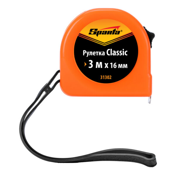 Рулетка Classic,3 м х 16 мм,пластиковый корпус Sparta — изображение 4