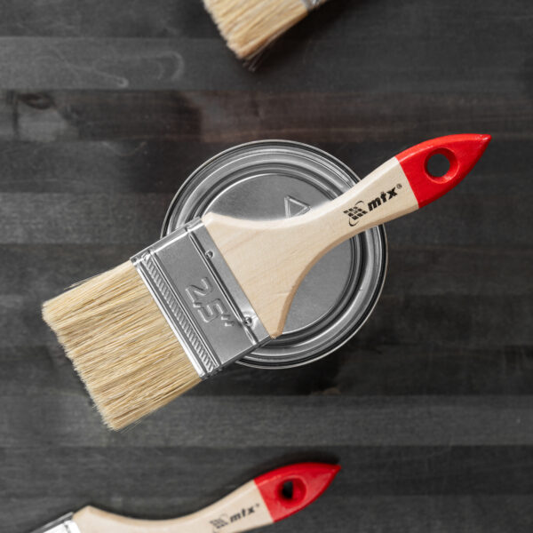 Кисть плоская "Стандарт" 2.5" (63 мм) натуральная щетина, деревянная ручка MTX