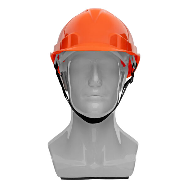 Каска защитная из ударопрочной пластмассы, оранжевая Сибртех — изображение 2