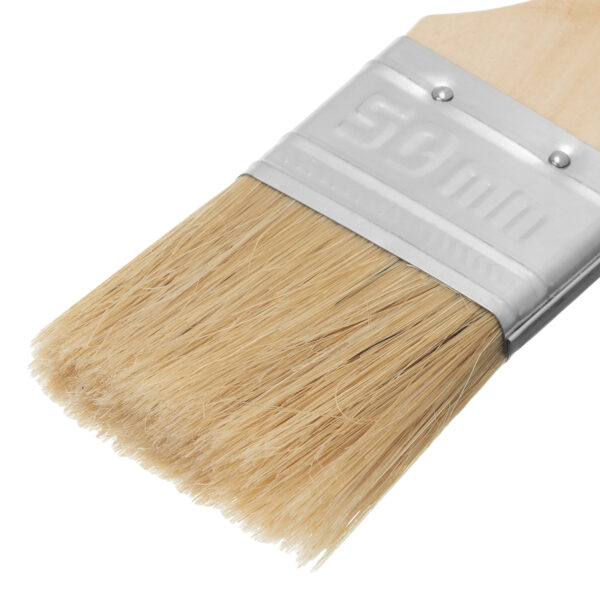 Кисть плоская "Стандарт" 2" (50 мм) натуральная щетина, деревянная ручка MTX — изображение 3