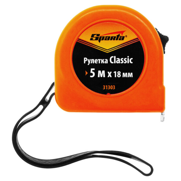 Рулетка Classic,5 м х 18 мм,пластиковый корпус Sparta — изображение 4