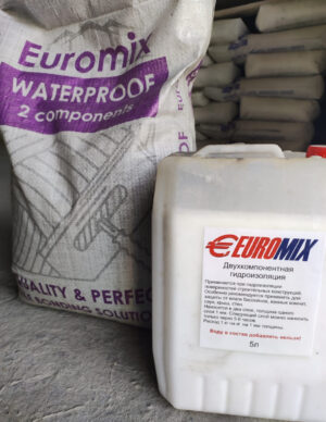 Euromix эластичная двухком-понентная гидроизоляция, 25 кг