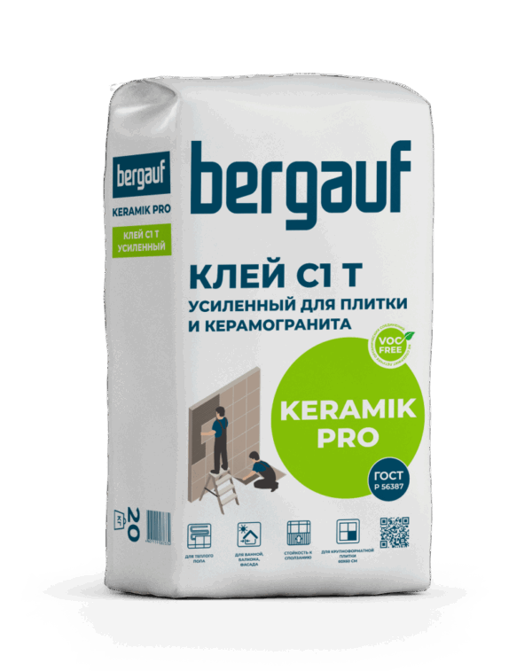 Клей плиточный Bergauf Keramik pro, 5 кг — изображение 1