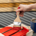 Кисть плоская "Стандарт" 3" (75 мм) натуральная щетина, деревянная ручка MTX — изображение 9