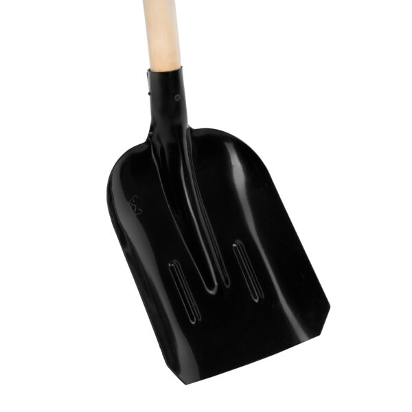 Лопата совковая, 230х280х1400 мм, ребра жесткости, деревянный черенок — изображение 3