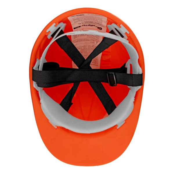 Каска защитная из ударопрочной пластмассы, оранжевая Сибртех — изображение 6