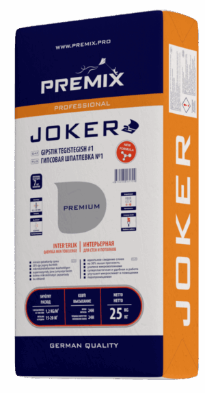 Joker унверсальная гипсовая шпаклевка, 25 кг
