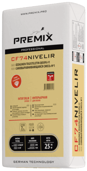 CF 74 Nivelir самовыравнивающая смесь, 25 кг