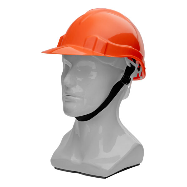 Каска защитная из ударопрочной пластмассы, оранжевая Сибртех — изображение 1