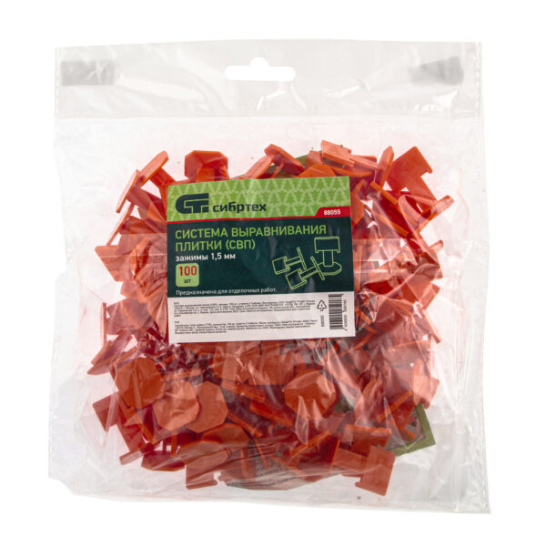 Система выравнивания плитки СВП, зажимы, 100 шт в пакете Сибртех — изображение 5
