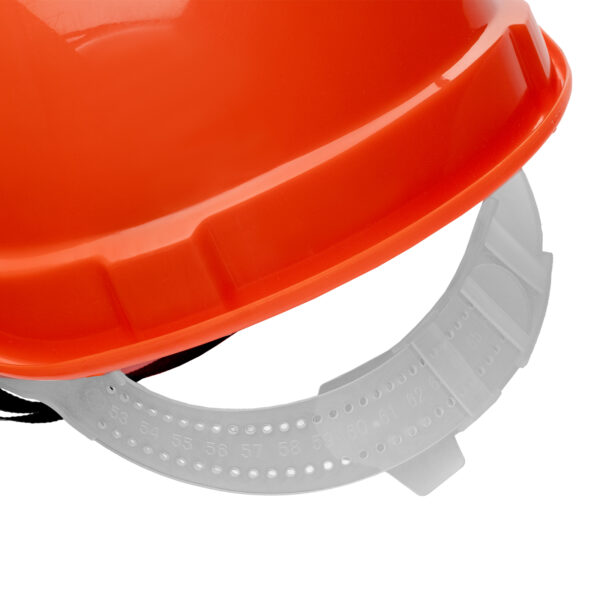 Каска защитная из ударопрочной пластмассы, оранжевая Сибртех — изображение 7
