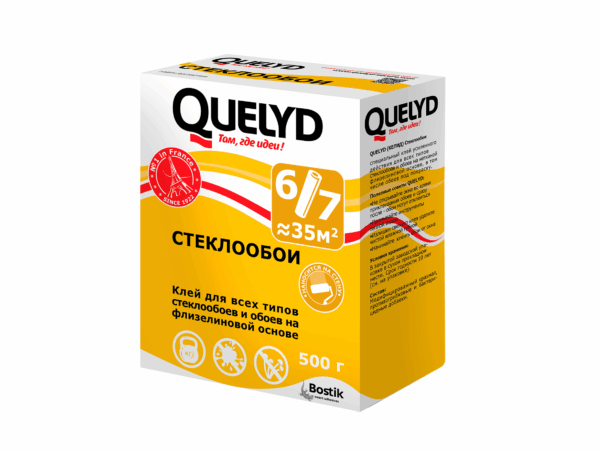 Quelyd Клей обойный СТЕКЛООБОИ 0.5 кг — изображение 1