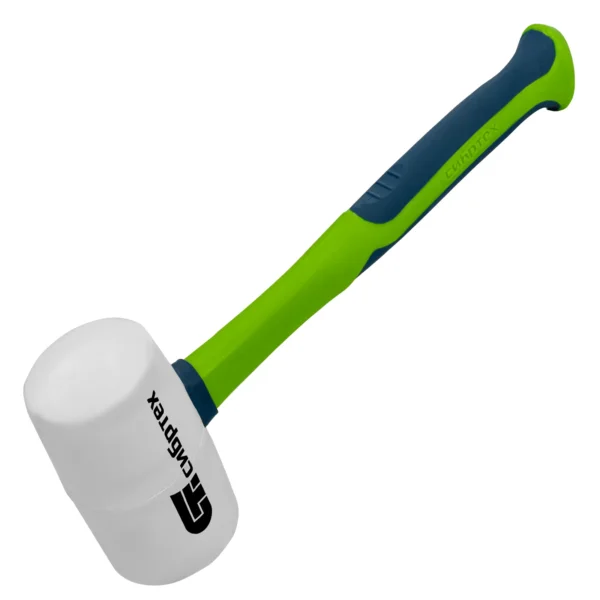 Киянка резиновая, 680 г, белая резина, фибергласовая рукоятка Сибртех — изображение 1
