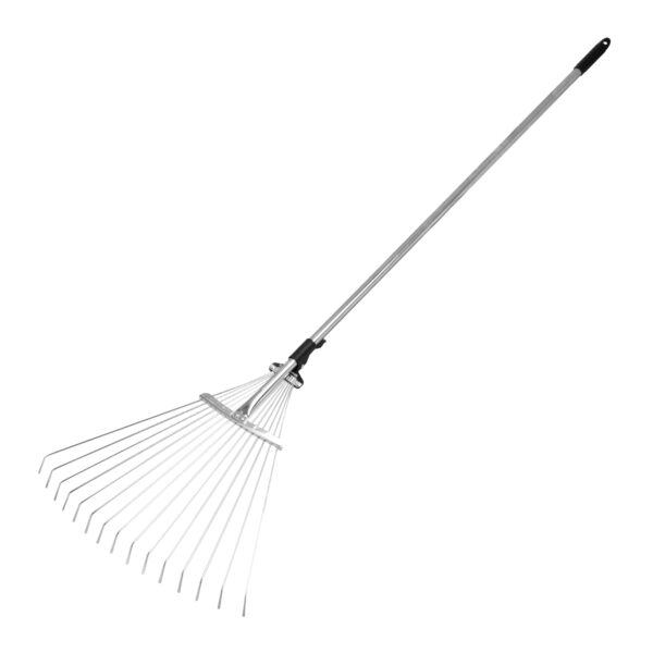 Грабли веерные стальные, 190 - 520 х 1200 - 1500 мм, 15 зубьев, раздвижные, стальной черенок, Palisad — изображение 1