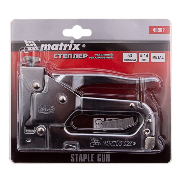 Степлер мебельный регулируемый, тип скобы 53, 4-14 мм Matrix — изображение 9