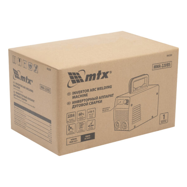Инверторный аппарат дуговой сварки MMA-220BS, 220 А, ПВ 60% MTX — изображение 5