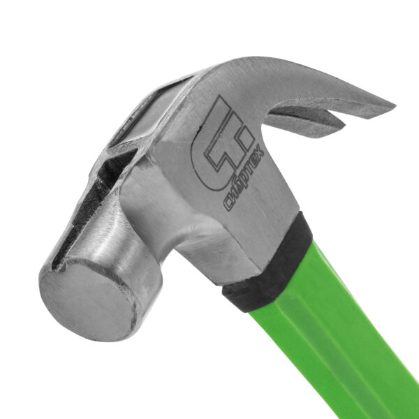 Молоток-гвоздодер, 450 г, с магнитом, фибергласовая обрезиненная рукоятка Сибртех — изображение 4