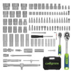 Набор инструментов, 1/2", 1/4", 108 предметов Сибртех — изображение 2