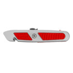 Нож, 19 мм, выдвижное трапециевидное лезвие, отделение для лезвий, метал. корпус Matrix — изображение 3