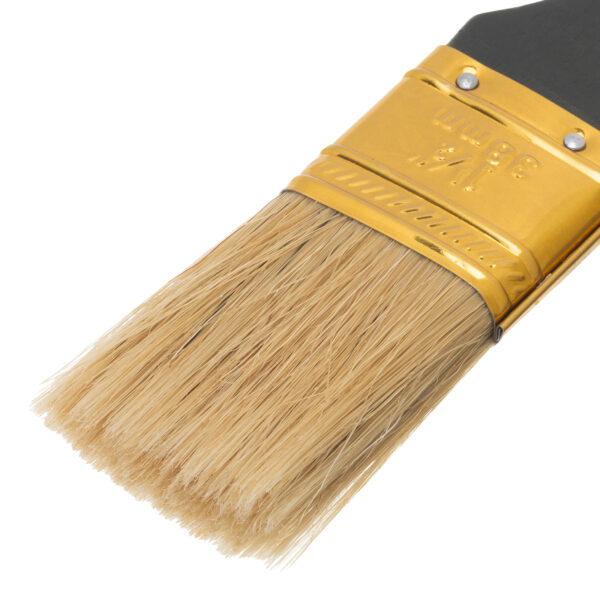 Кисть плоская "Профи" 1.5", натуральная щетина, деревянная ручка MTX — изображение 3