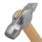 Молоток слесарный, 500 г, круглый боек, деревянная рукоятка — изображение 3