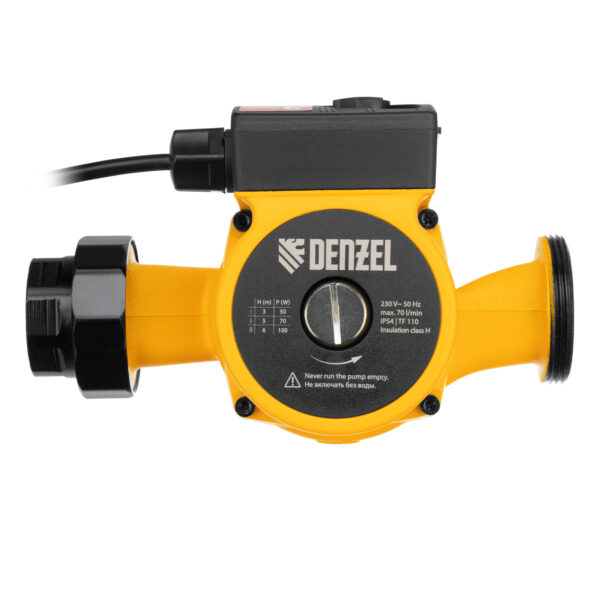 Циркуляционный насос CP32-6, напор 6 м, 70 л/мин, 1 м кабель, монт. длина 180 мм Denzel — изображение 3