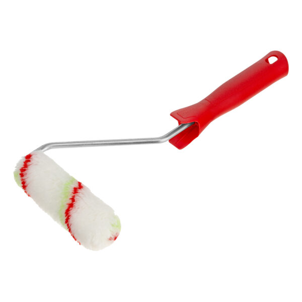 Мини-валик в сборе "Эмали", 110 мм, ворс 12 мм, D 16 мм, D ручки 6 мм, полиамид, полиакрил Сибртех — изображение 1