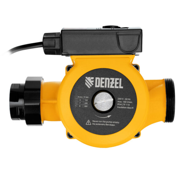 Циркуляционный насос CP32-8, напор 8 м, 160 л/мин, 1 м кабель, монт. длина 180 мм Denzel — изображение 3