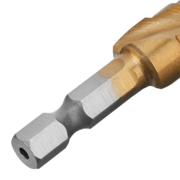 Сверло ступенчатое 4-5-6-7-8-9-10-11-12 мм, HSS, спиральный профиль, шестигранный хвостовик Matrix — изображение 4