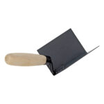 Кельма угловая, 110х75х75 мм, стальная, для внутренних углов, буковая ручка Сибртех — изображение 2