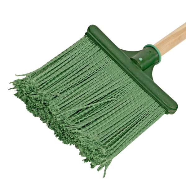 Метла полипропиленовая, 240 х 160 х 1400 мм, плоская распушенная, деревянный черенок, Сибртех — изображение 3