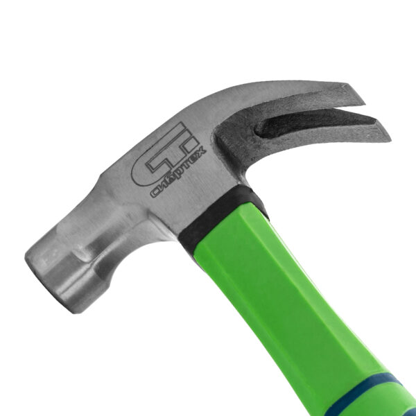 Молоток-гвоздодер, 450 г, с магнитом, фибергласовая обрезиненная рукоятка Сибртех — изображение 3
