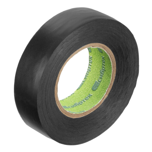 Изолента ПВХ, 19 мм х 20 м, черная Сибртех — изображение 1