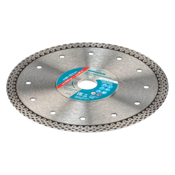 Диск алмазный, 180 х 22.2 мм, тонкий, сплошной (Jaguar) мокрая резка Gross — изображение 3
