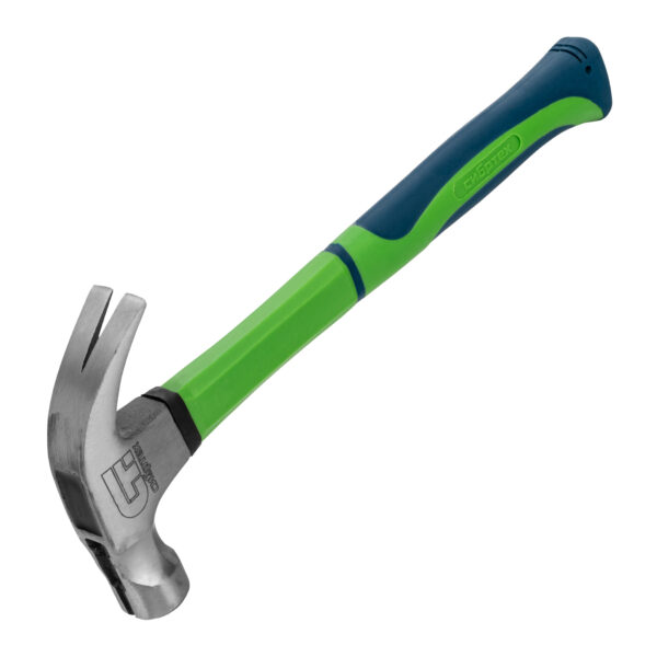 Молоток-гвоздодер, 450 г, с магнитом, фибергласовая обрезиненная рукоятка Сибртех — изображение 1