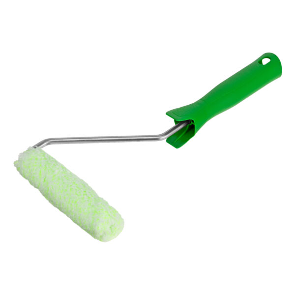 Мини-валик в сборе "Работы с древесиной", 110 мм, ворс 12 мм, D 16 мм, D ручки 6 мм, микроволокно Сибртех — изображение 1