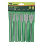 Набор сверл перовых по дереву, 10-12-16-18-20-25 мм, 6 шт, шестигранный хвостовик Сибртех — изображение 2