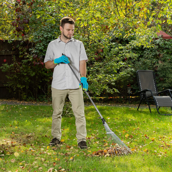 Грабли веерные стальные, 190 - 520 х 1200 - 1500 мм, 15 зубьев, раздвижные, стальной черенок, Palisad — изображение 8