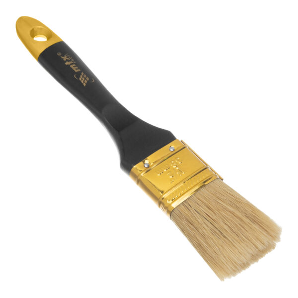 Кисть плоская "Профи" 1.5", натуральная щетина, деревянная ручка MTX — изображение 1