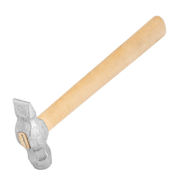 Молоток слесарный, 500 г, круглый боек, деревянная рукоятка — изображение 1