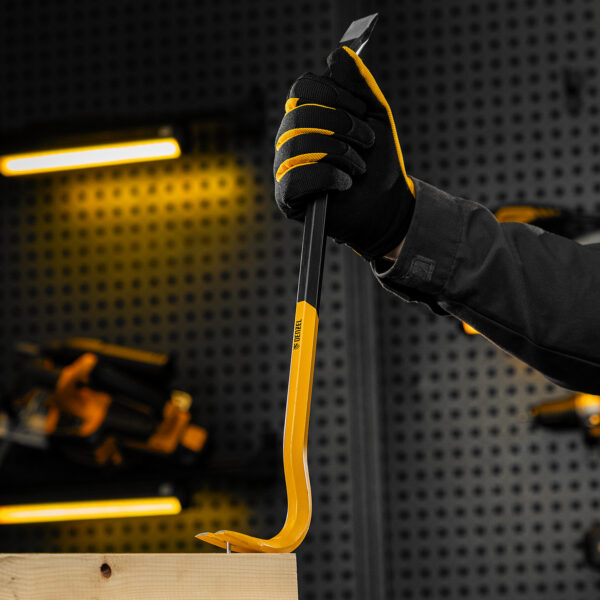 Лом-гвоздодер, 450 мм, шестигранный 16 мм, окрашенный, сталь 65 Denzel — изображение 7