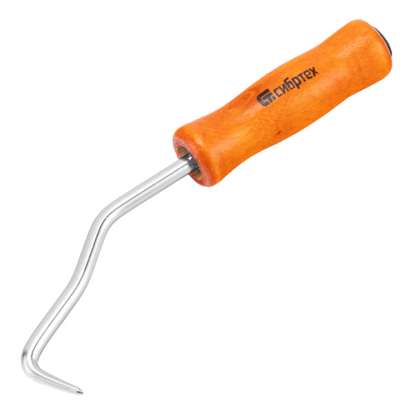 Крюк для вязки арматуры, 210 мм, деревянная рукоятка Сибртех — изображение 1