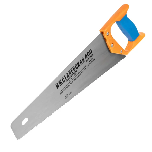 Ножовка по дереву, 400 мм, шаг зубьев 4 мм, пластиковая рукоятка — изображение 1
